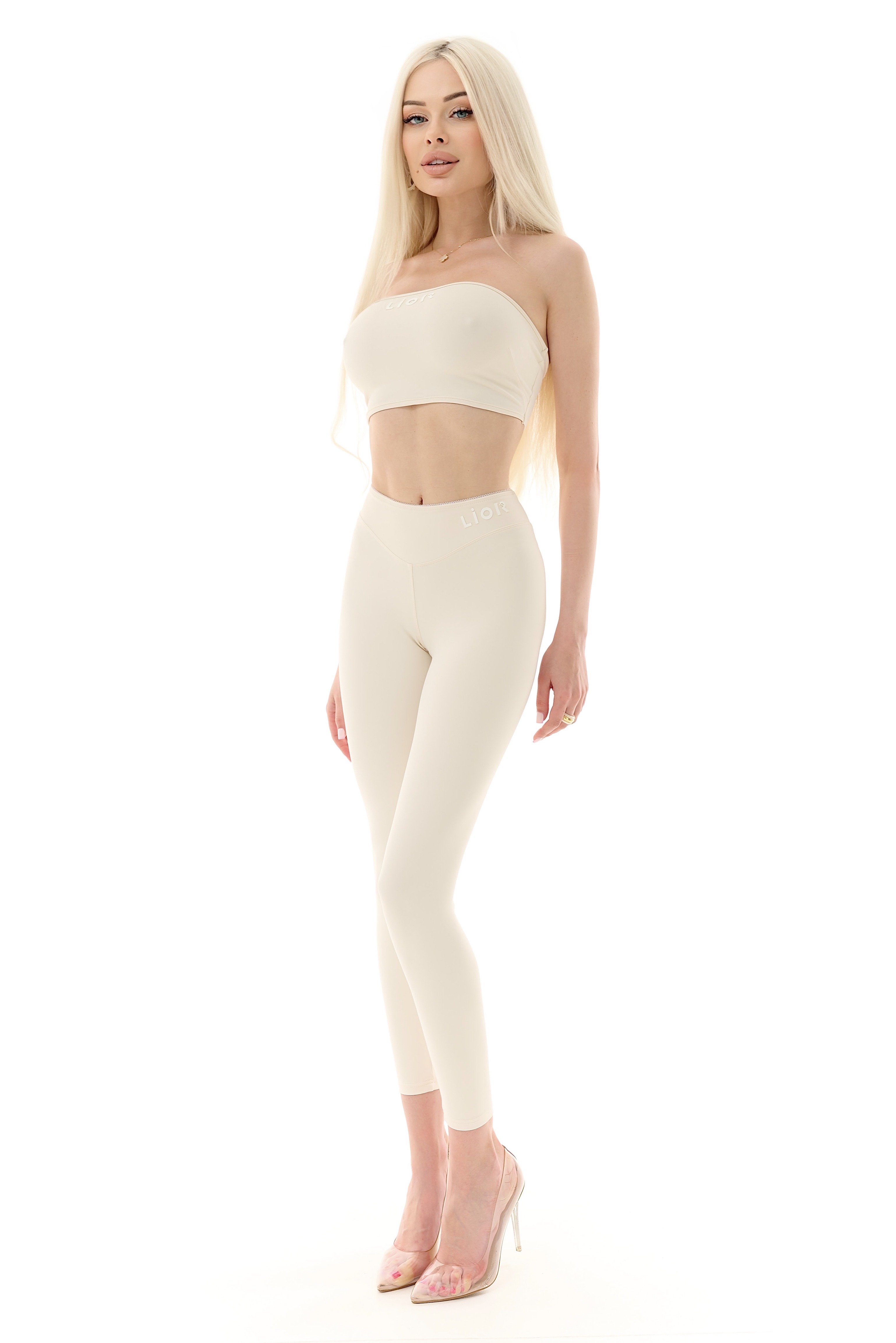 Light beige leggings BURLESQUE PATRICIA