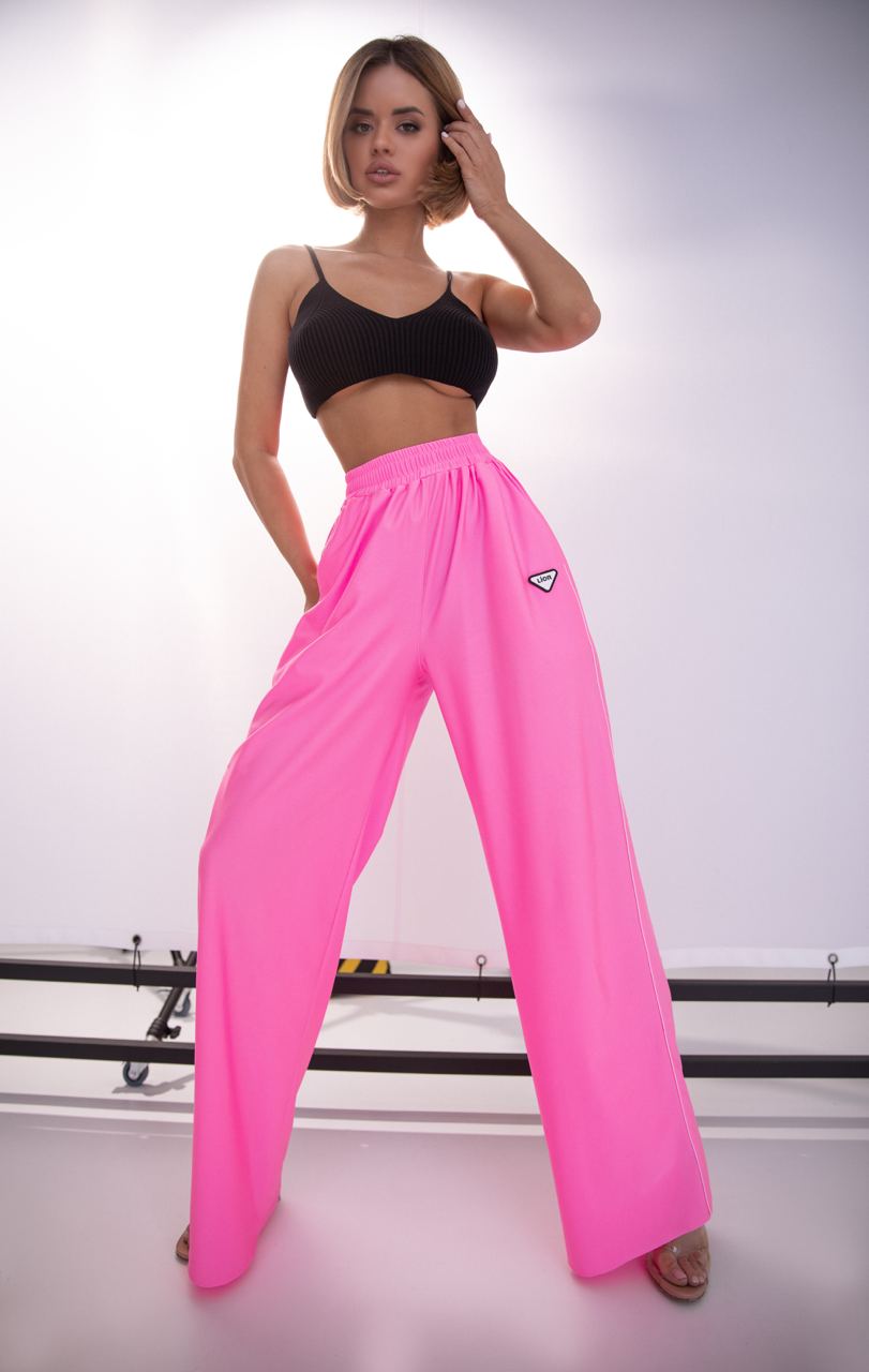 Neon pants with stripes